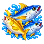 Mixed fish symbols.